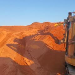 瓦チップオレンジ色、砂系統トン売り