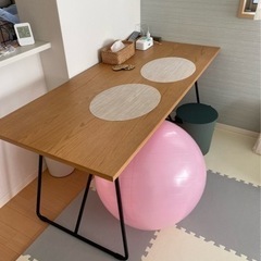 【ネット決済】無印良品 折りたたみテーブル オーク材幅160
