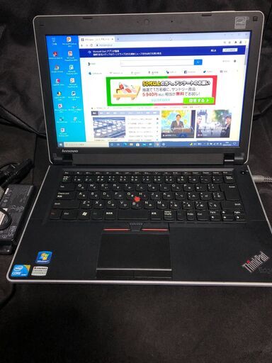 ThinkPad Edge 14(0578CTO) 小型＆堅牢14インチワイド液晶ノートPC　Core i3－380M 2.53GHz(2コア/4スレッド) メモリー4GB/HDDは320GB　無線LAN(Wi-Fi)内蔵　DVDスーパーマルチドライブ搭載　Win10-Pro ＆ Office2010インストール済　グロッシー(光沢)ブラック