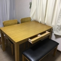 【ネット決済】ダイニングテーブル&椅子セット❣️お値下げ