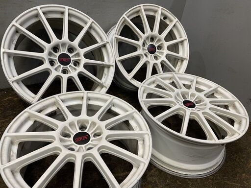 SUBARU インプレッサ GDB STI RA-R 限定 純正ホイール 18インチ 4本 8.5J5HPCD114.3+53 限定ホワイトカラー　(VHI185)クレジットカード QRコード決済可能