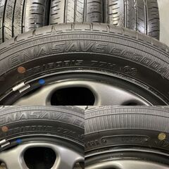 【DUNLOP ENASAVE EC300 165/60R15】夏タイヤ【SUZUKI ハスラー 純正ホイール 15インチ 4.5J4HPCD100】　(TG646) クレジットカード QRコード決済可能