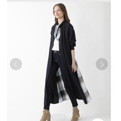 BURBERRY バーバリーブルーレーベル クレストブリッジ ドレープツイルワンピース ネイビー