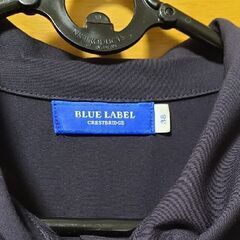 BURBERRY バーバリーブルーレーベル クレストブリッジ ドレープツイルワンピース ネイビー