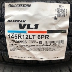 新品2021年製ブリヂストンブリザック（純正ホイル付）145R12LT 6PR