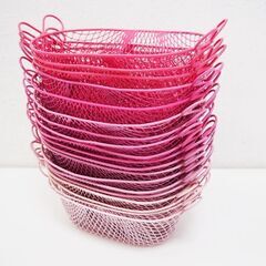 ピンクの小物入れ 19個セット 間口W21×D15cm (JA143)