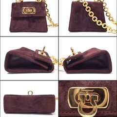 AA660 FERRAGAMO フェラガモ ガンチーニ チェーン ミニバッグ