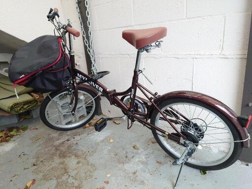 MY LOVER　折り畳み自転車　20型　6段ギア　ブラウン