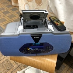 シャープ　CD/MD プレーヤー　リモコン付き