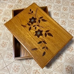 【ネット決済】木製書箱❣️花柄❣️