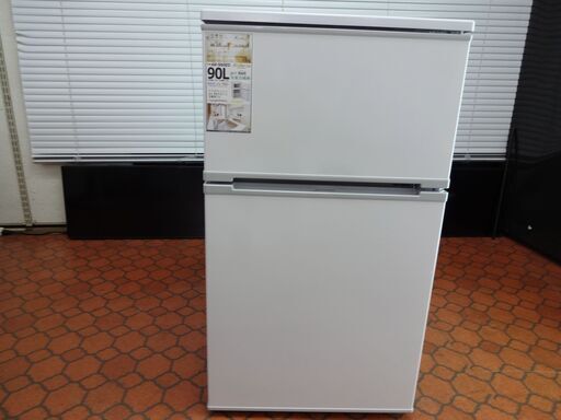 ID 990273　冷蔵庫２ドア　吉井電機90L　２０２１年製　AR-960ED