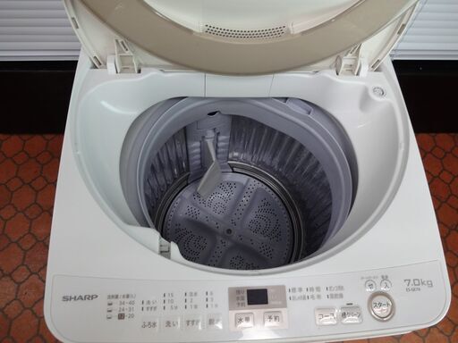 ID 958099 洗濯機シャープ7.0Kg ２０１７年製 ES-GE7A-N キズ有、さび