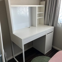【ネット決済】IKEAイケア/ミッケ　デスク　ホワイト　勉強机
