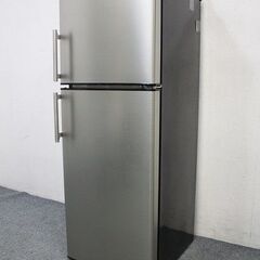 スタイリッシュ ステンレス2ドア冷凍冷蔵庫 136L バーハンドル MR 