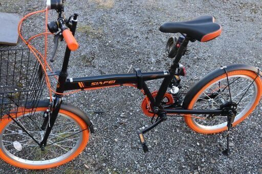 新車未使用20インチ折畳 ブラック オレンジ6段ギア