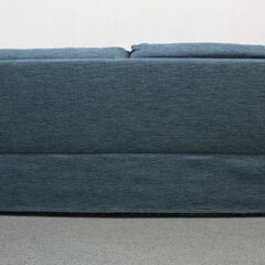 ニトリ ハイバック3人掛けソファ ターコイズブルー NポケットA2 FM-TBL 中古 ソファ 店頭引取歓迎 R4640)