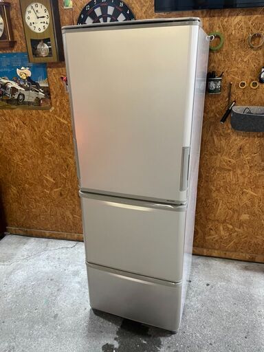 Q2503　シャープ　両開き３ドア冷蔵庫　３５０L　２０１６年