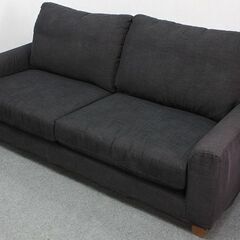 NOYES ノイエス　NewSugar Hi-Back Modern 3人掛けソファ ウレタン仕様 SSランク ブラック ウォールナット   中古家具 店頭引取歓迎 R4643)