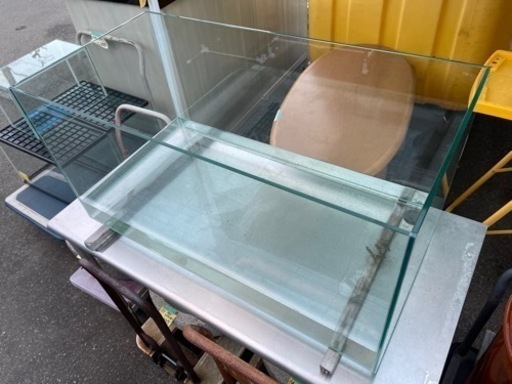 【新品、本物、当店在庫だから安心】 ガラスの水槽 W900×H450×D450 中古 その他