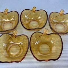 リンゴのお皿　昭和　レトロ　5枚セット