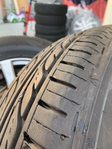 175/70/R14 ダンロップ バリ溝!イボ付!ホイール付タイヤ4本セット
