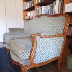 フランスアンティーク3人掛けソファー