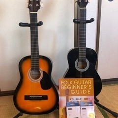 【取引中】ミニギター　2本　2000円　ナイロンケース、スタンド付
