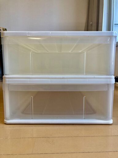 12月12日まで 差し上げます ニトリ押入れケース セレスfd ワイド浅型 S 高さ18cm ２点セット Junle 中央の収納家具 収納ケース の中古あげます 譲ります ジモティーで不用品の処分