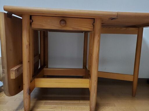 伸縮 ダイニングテーブル 木製 折りたたみ テーブル 机