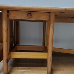 【ネット決済】伸縮 ダイニングテーブル 木製 折りたたみ テーブル 机