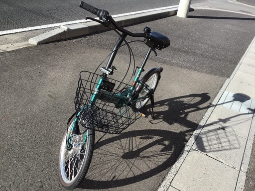 折りたたみ自転車オートライト前カゴ付き整備済中古自転車