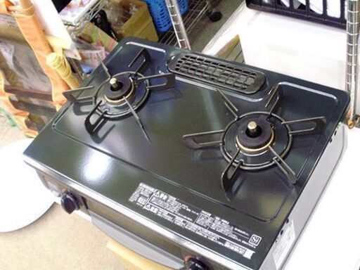 札幌 美品 2021年製 LP/プロパンガスコンロ リンナイ KGM64PK2R 幅56cm  