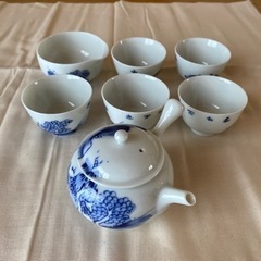 【煎茶道具】急須・湯冷し・茶碗セット