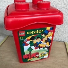 LEGO レゴブロックバケツ 赤