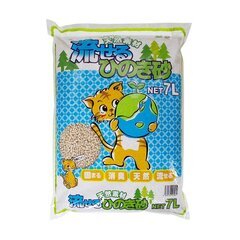 猫砂　天然素材流せるひのきの砂　７L × 7袋