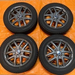 155/65R14 9分山スタッドレス、アルミセット（小石有）