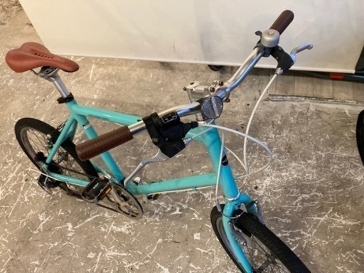 【前後タイヤ新品】20インチ　ミニベロ　7段変速　ミントグリーン