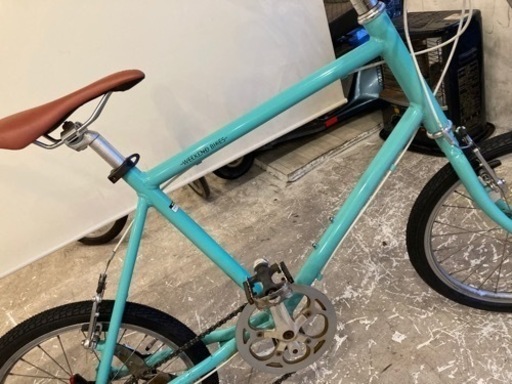 【前後タイヤ新品】20インチ　ミニベロ　7段変速　ミントグリーン
