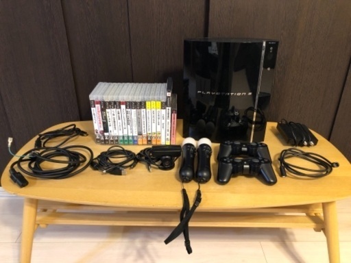 【1/8再値下げ】[ジャンク品]PS3本体、ソフト１７本、コントローラー他