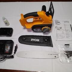 [値下げ]リョービ18V 充電式チェーンソー[ 未使用] バッテリー２個       