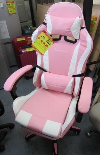 G-990889　ゲーミングチェアー　ピンク