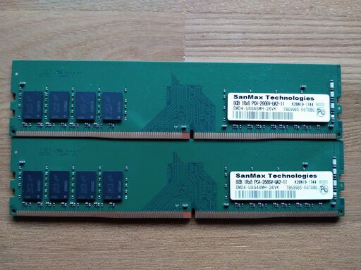 SanMax PC-21300(DDR4-2666) 8GB×2 中古