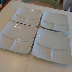 差し上げます。仕切りワンプレート皿4枚セット − 熊本県