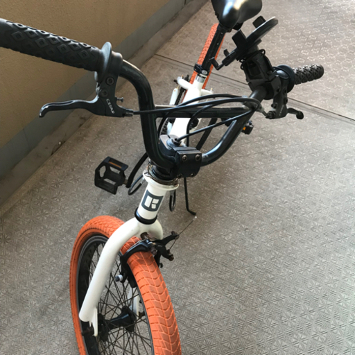 BMX 20インチ/ホワイト(白)&オレンジ　【Raychell】 BMX 20インチ/ホワイト(白)&オレンジ 【Raychell】