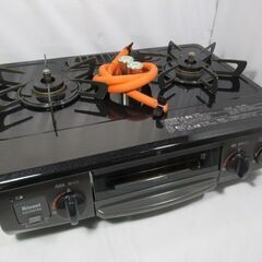 JAKN3365/1ヶ月保証/ガスコンロ/ガスレンジ/ガステーブル/左強火力/グリル付き/LP/プロパンガス専用/リンナイ/Rinnai/KG34NPBKL/RT34NJH/中古品/