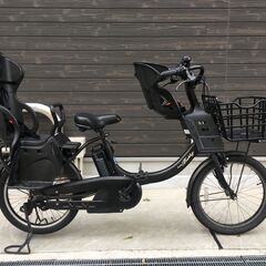 地域限定送料無料　ヤマハ　パスバビー　三人乗り　新基準　12,3AH　子供乗せ　黒　ビッケ　ギュットアニーズ　神戸市　電動自転車