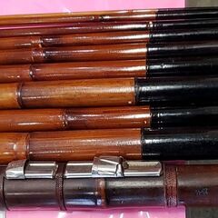 希少 47年前 黒鯛 竹竿 中通し 10本継ぎ 中古