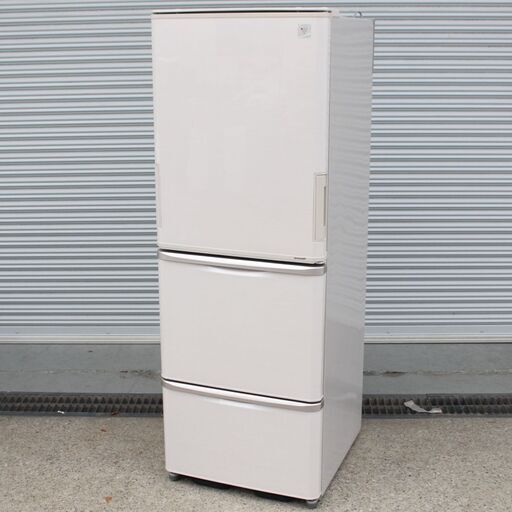 T134) SHARP 3ドア 350L 2015年製 幅60 SJ-PW35A どっちもドア シャープ ノンフロン冷凍冷蔵庫 冷蔵庫 家電 キッチン