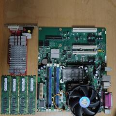マザーボード　CPUq6600　CPUクーラー　メモリ1GB×4...