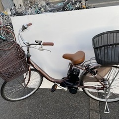 電動アシスト自転車　茶（24インチ）パナソニック